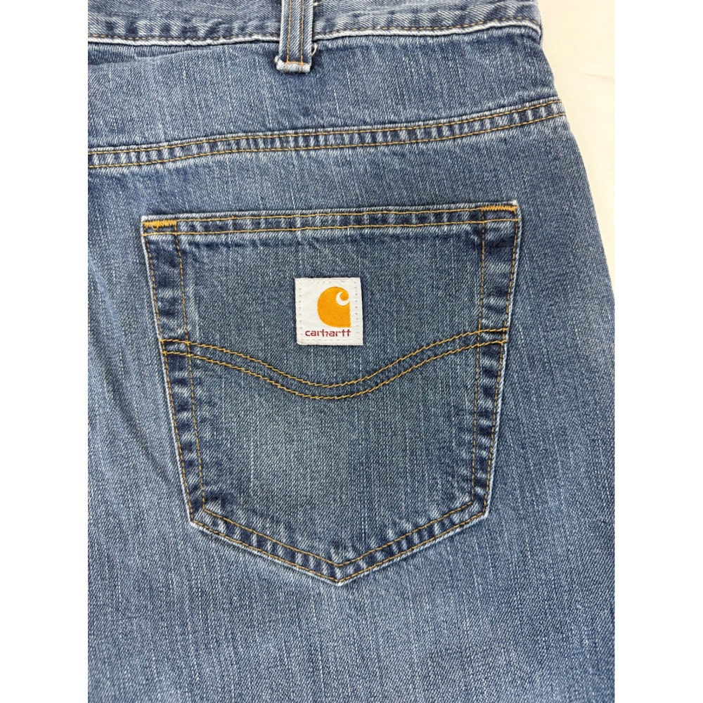 Carhartt Mens Jeans 38x30 Loose Fit Straight Leg Blue Denim Workwear B325
